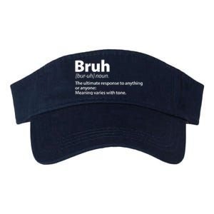 Funny Bruh Definition Valucap Bio-Washed Visor