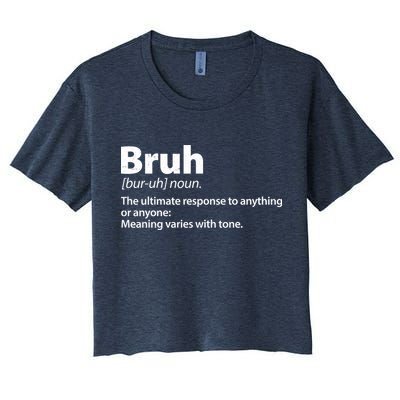 Funny Bruh Definition Crop Top