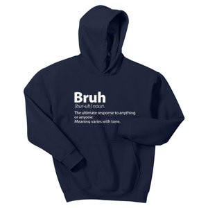 Funny Bruh Definition Kids Hoodie