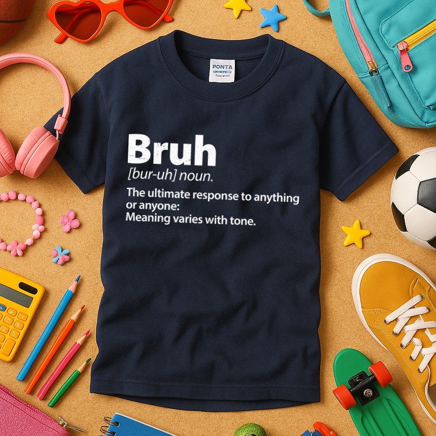 Funny Bruh Definition Kids T-Shirt