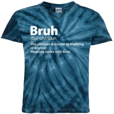 Funny Bruh Definition Kids Tie-Dye T-Shirt