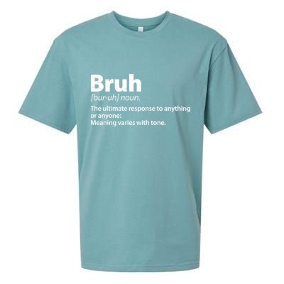 Funny Bruh Definition Sueded Cloud Jersey T-Shirt