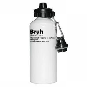 Funny Bruh Definition Aluminum Water Bottle