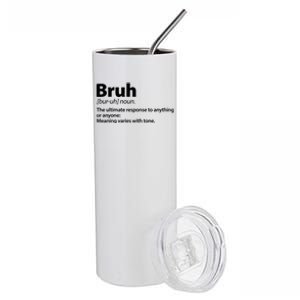 Funny Bruh Definition Stainless Steel Tumbler