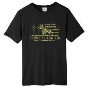 French Bulldog Dad Camouflage American Flag Patriotic Dog Tall Fusion ChromaSoft Performance T-Shirt