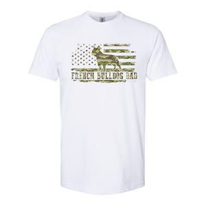 French Bulldog Dad Camouflage American Flag Patriotic Dog Softstyle CVC T-Shirt