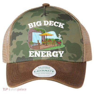 Funny Big Deck Energy Summer Vacation Legacy Tie Dye Trucker Hat