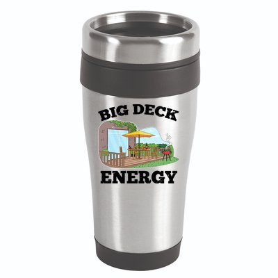Funny Big Deck Energy Summer Vacation 16oz Travel Tumbler