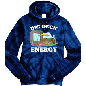 Funny Big Deck Energy Summer Vacation Tie Dye Hoodie