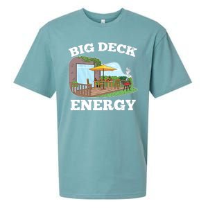 Funny Big Deck Energy Summer Vacation Sueded Cloud Jersey T-Shirt