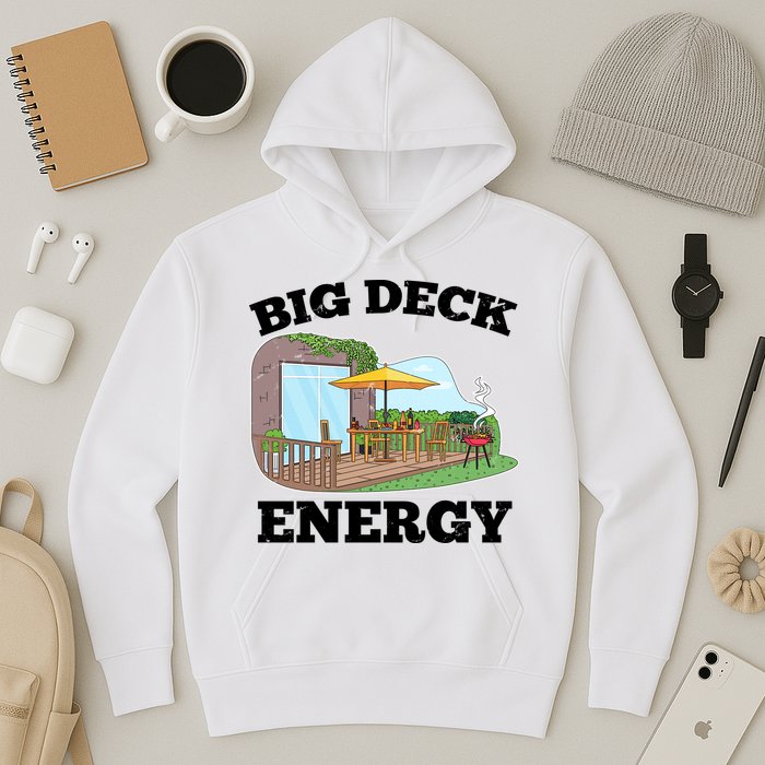 Funny Big Deck Energy Summer Vacation Hoodie