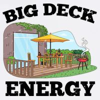 Funny Big Deck Energy Summer Vacation Hoodie