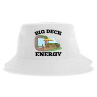 Funny Big Deck Energy Summer Vacation Sustainable Bucket Hat