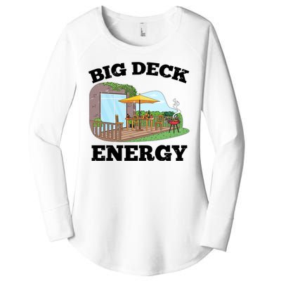 Funny Big Deck Energy Summer Vacation Women's Perfect Tri Tunic Long Sleeve Shirt