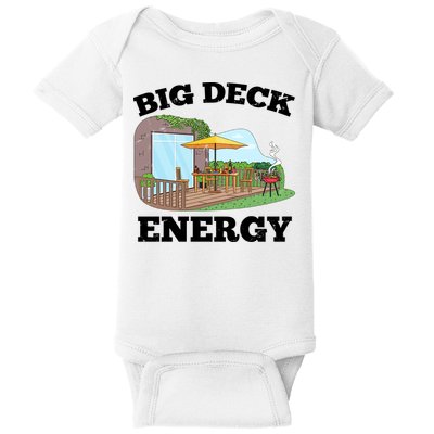 Funny Big Deck Energy Summer Vacation Baby Bodysuit