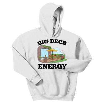 Funny Big Deck Energy Summer Vacation Kids Hoodie