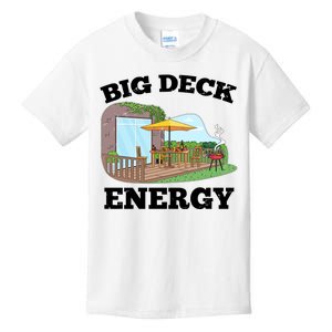 Funny Big Deck Energy Summer Vacation Kids T-Shirt