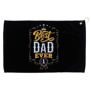 Fun Best Dad Ever Daddy Father Husband Fathers Day Birthday Grommeted Golf Towel