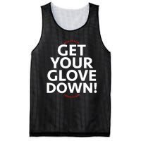 Funny Baseball Dad Coach Training Saying Get Your Glove Down Mesh Reversible Basketball Jersey Tank