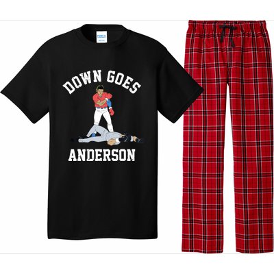 FUNNY BASEBALL DOWN GOES ANDERSON Pajama Set