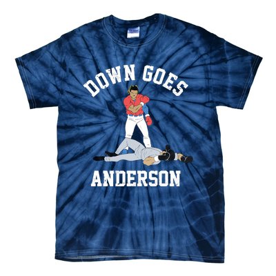 FUNNY BASEBALL DOWN GOES ANDERSON Tie-Dye T-Shirt