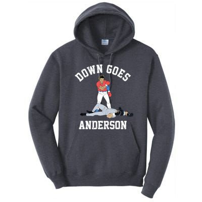 FUNNY BASEBALL DOWN GOES ANDERSON Tall Hoodie