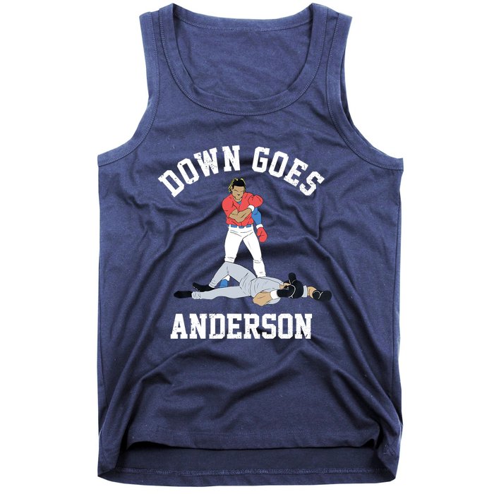 FUNNY BASEBALL DOWN GOES ANDERSON Tank Top