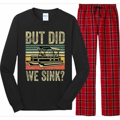 Funny But Did We Sink Pontoon Boat Captain Long Sleeve Pajama Set