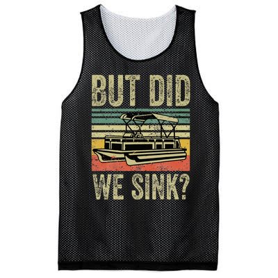 Funny But Did We Sink Pontoon Boat Captain Mesh Reversible Basketball Jersey Tank