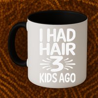 Funny Bald Dad Father Of Three Triplets Husband Fathers Day Mug