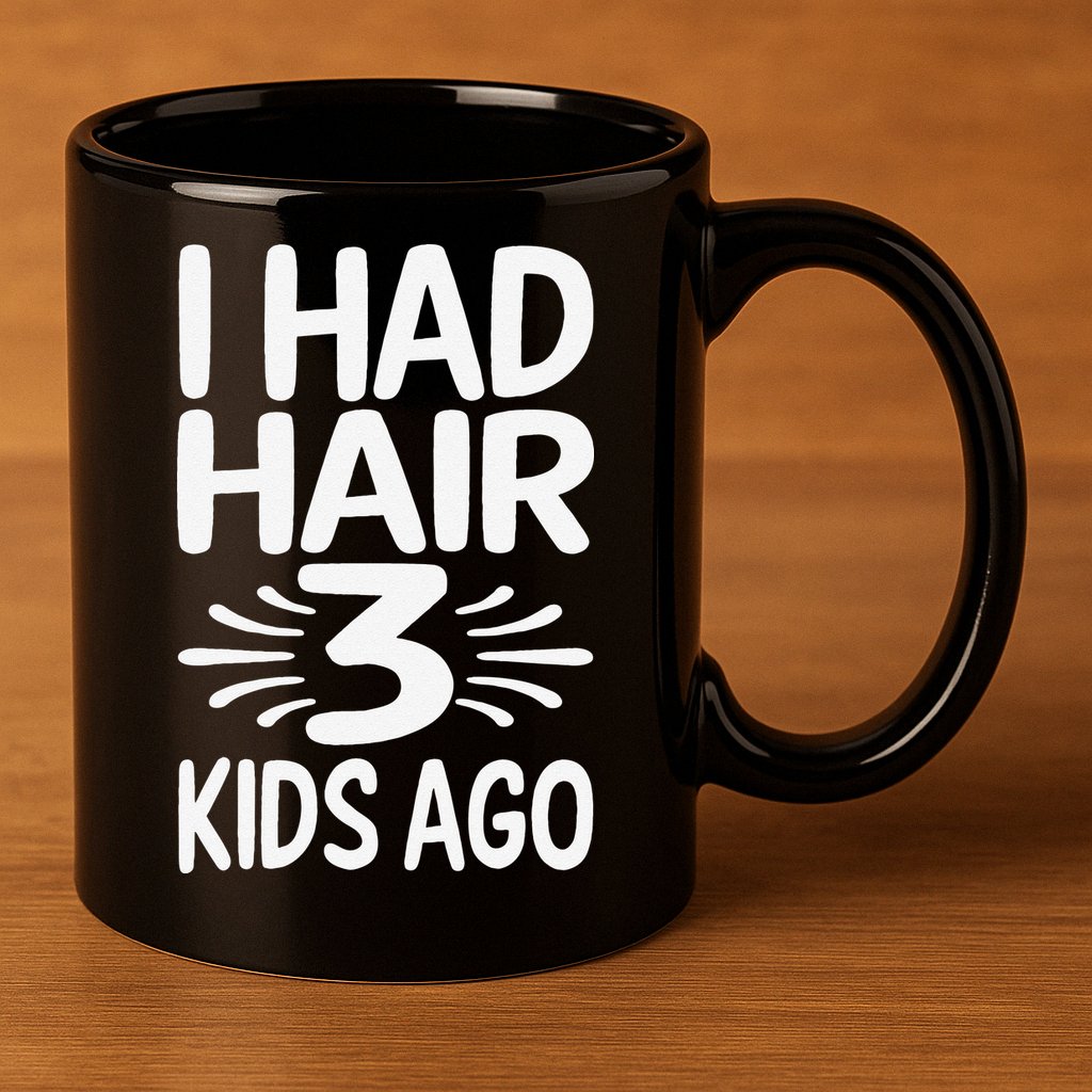 Funny Bald Dad Father Of Three Triplets Husband Fathers Day 11oz C Handle Ceramic Mug