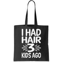 Funny Bald Dad Father Of Three Triplets Husband Fathers Day Bag