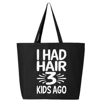 Funny Bald Dad Father Of Three Triplets Husband Fathers Day 25L Jumbo Tote