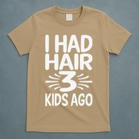 Funny Bald Dad Father Of Three Triplets Husband Fathers Day T-Shirt