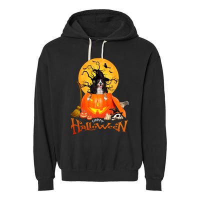 Funny Bernese Dog Spooky Halloween Garment-Dyed Fleece Hoodie