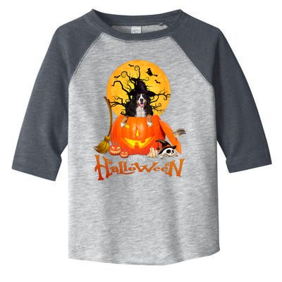 Funny Bernese Dog Spooky Halloween Toddler Fine Jersey T-Shirt