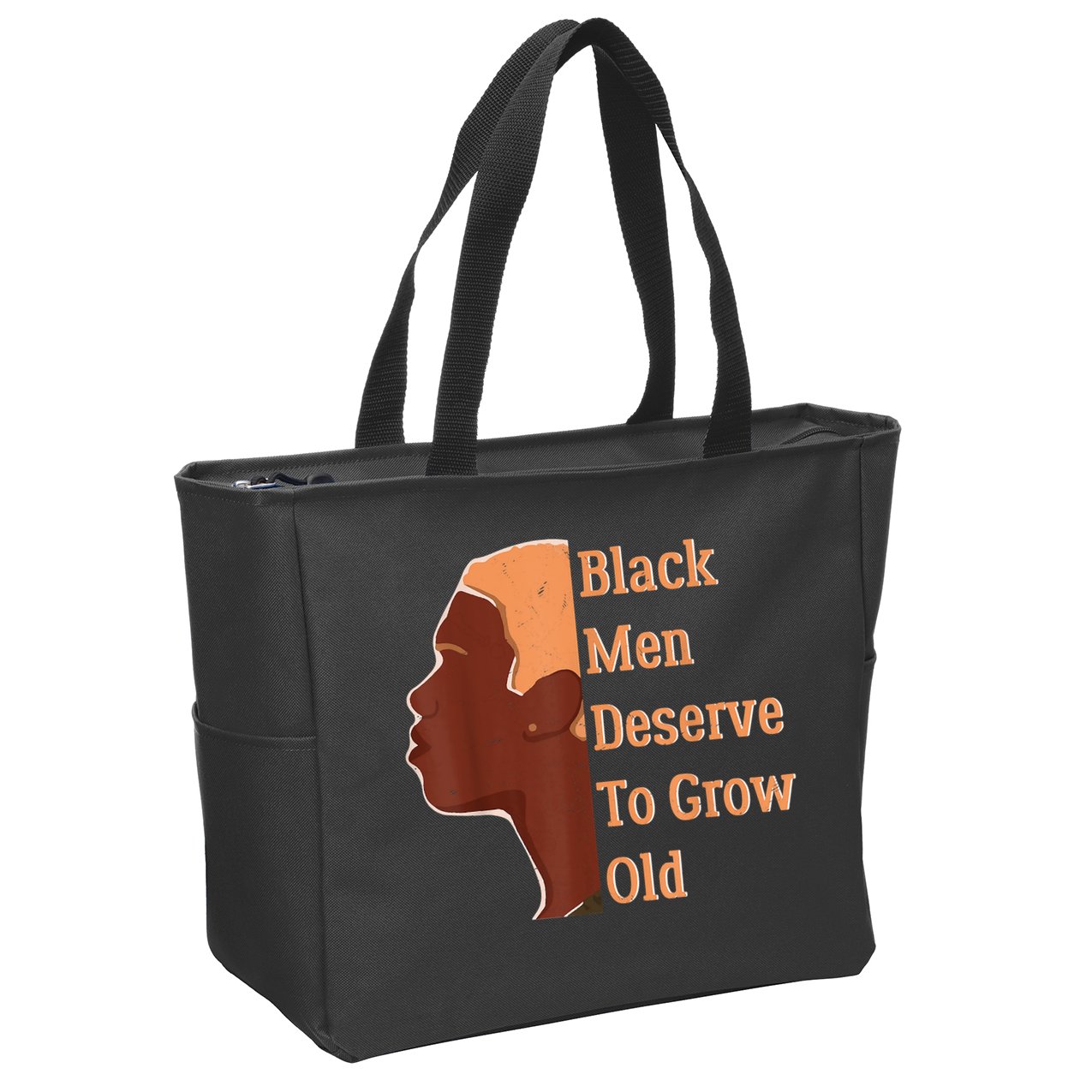 Funny Black Deserve To Grow Old Black History Month Zip Tote Bag