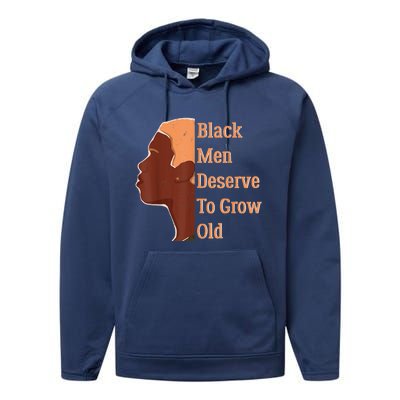 Funny Black Deserve To Grow Old Black History Month Performance Fleece Hoodie