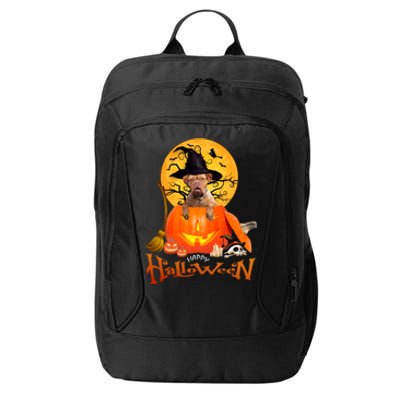 Funny Bordeaux Dog Spooky Halloween City Backpack