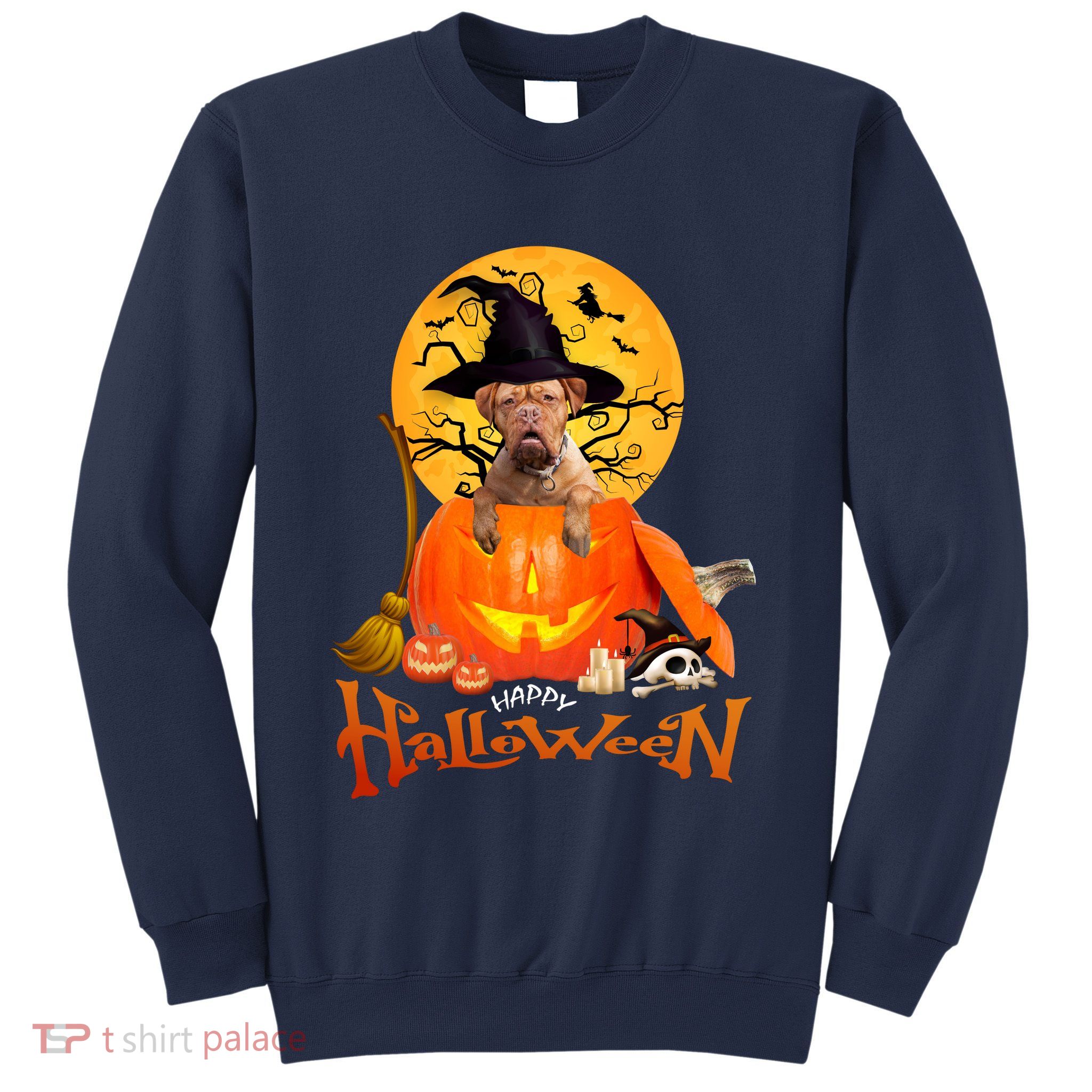 Funny Bordeaux Dog Spooky Halloween Sweatshirt