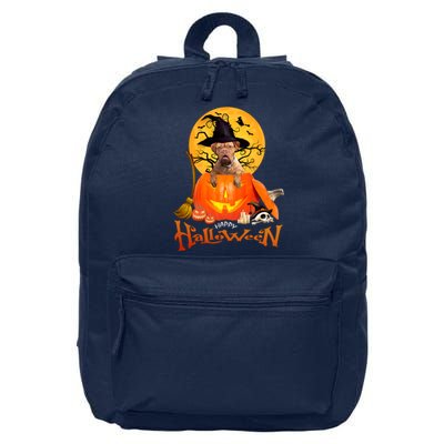 Funny Bordeaux Dog Spooky Halloween 16 in Basic Backpack