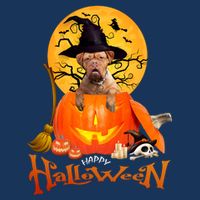 Funny Bordeaux Dog Spooky Halloween 16 in Basic Backpack
