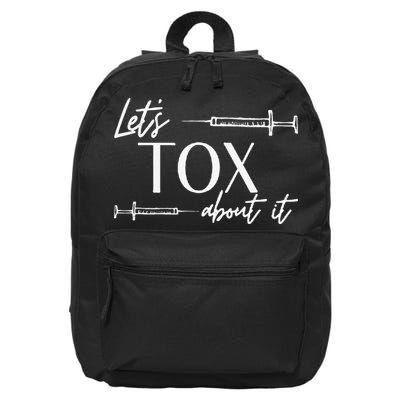Funny Botox Dealer Nurse Injector Syringe Lets Tox About It 16 in Basic Backpack