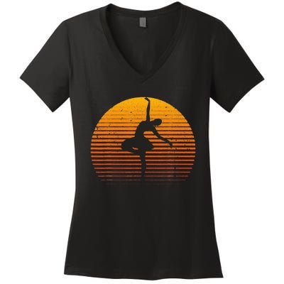 Funny Ballet Design For Ballerina Dancer Women's V-Neck T-Shirt