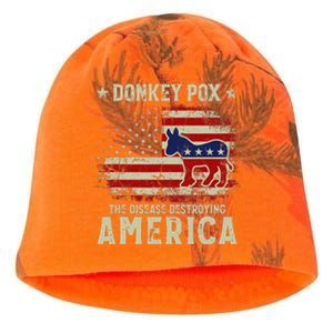 Funny Biden Donkey Pox The Disease Destroying America Kati - Camo Knit Beanie