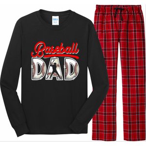 Funny Baseball Dad Daddy Fathers Day Sport Lover Baseball Gift Long Sleeve Pajama Set