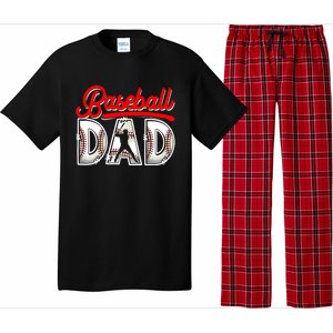 Funny Baseball Dad Daddy Fathers Day Sport Lover Baseball Gift Pajama Set