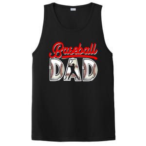 Funny Baseball Dad Daddy Fathers Day Sport Lover Baseball Gift PosiCharge Competitor Tank