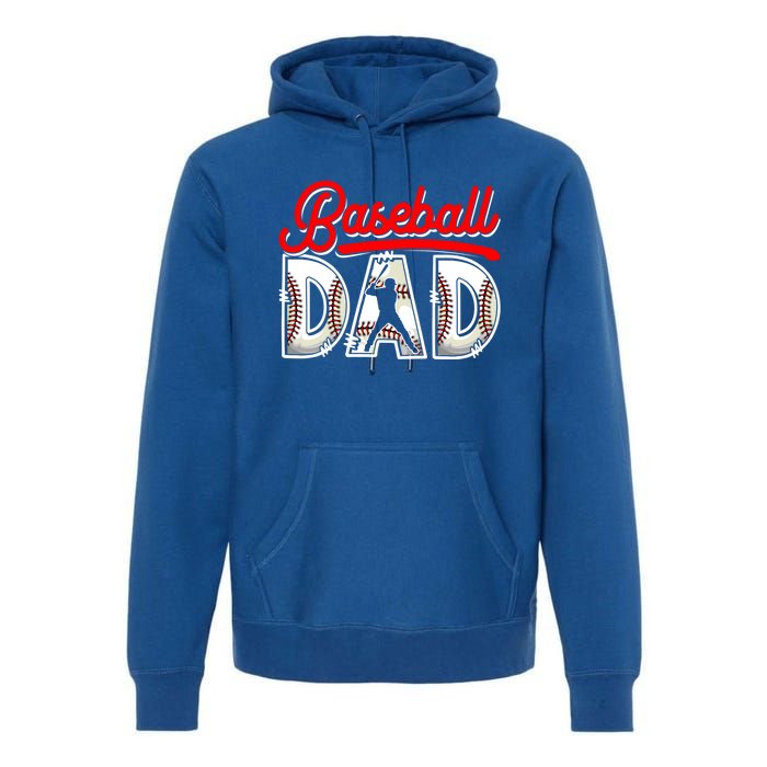 Funny Baseball Dad Daddy Fathers Day Sport Lover Baseball Gift Premium Hoodie