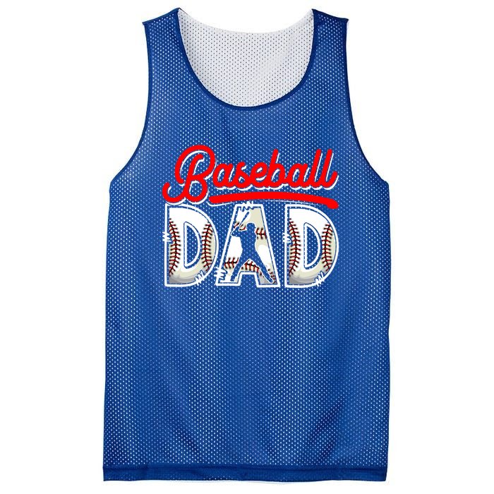 Funny Baseball Dad Daddy Fathers Day Sport Lover Baseball Gift Mesh Reversible Basketball Jersey Tank